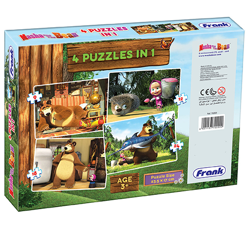Masha and The Bear 4 Puzzles in 1
